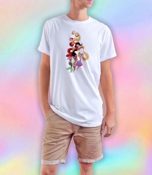 Ariel Rapunzel and Pocahontas Disney Princess T Shirt