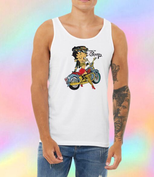 Betty Boop Biker Cartoon Unisex Tank Top