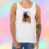 Cat Leaves and Pumpkins Unisex Tank Top