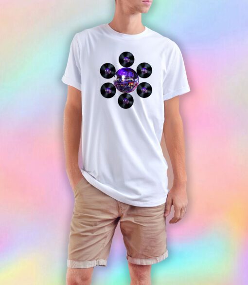 Disco Record Flower T Shirt