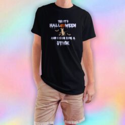 Halloween Witch and Stick T Shirt