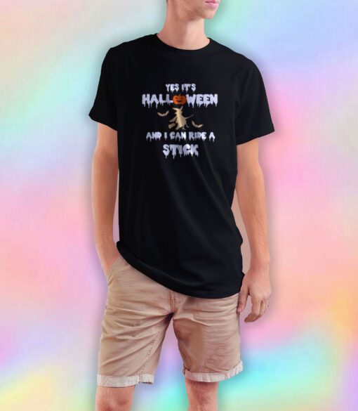 Halloween Witch and Stick T Shirt