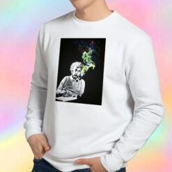 Albert Einstein Smoking Colors Sweatshirt