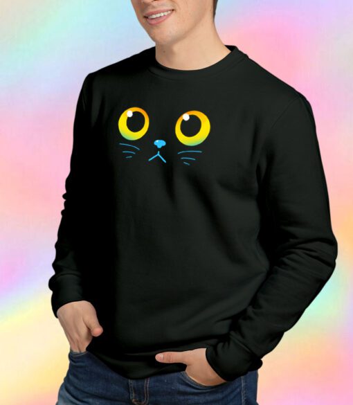 Curious Black Cat Eyes Sweatshirt