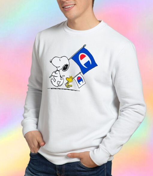 Peanuts Snoopy And Woodstock Flag Sweatshirt
