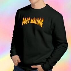 Post Malone Thrasher Flame Sweatshirt
