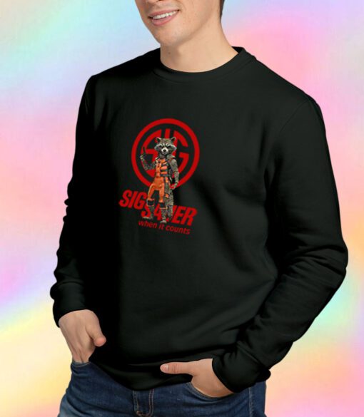 Rocket Racoon Sig Sauer Fictional Sweatshirt
