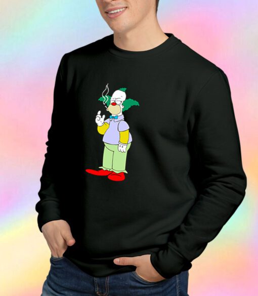 The Simpsons Krusty Clown Smoking Sweatshirt