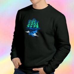 Whale sailboat Sweatshirt
