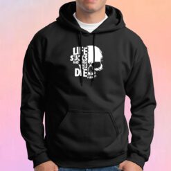 life sucks and then you die logo Hoodie