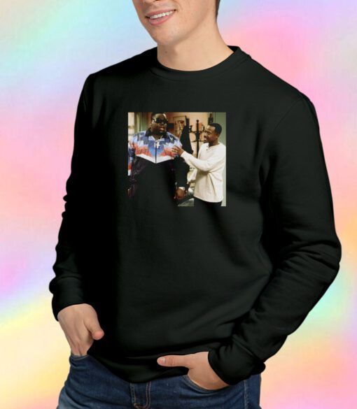 Biggie And Martin Lawrence Photoshoot Cool 90s Rapper Sweatshirt