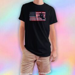 Distressed American Flag Horse T Shirt