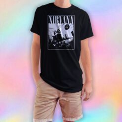 Nirvana Kurt Cobain Dave Grohl Group Photo tee T Shirt