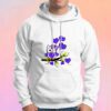 Cute Owl Owl Pink Bow On The Branch Blue Heart Hoodie