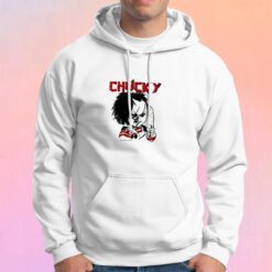 Evil Chucky Posed With Knife Drawing Image Hoodie