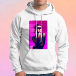 Hot Sexy Girl Female Synthwave Vapor Wave 80s Hoodie