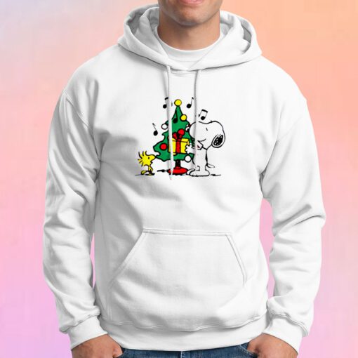 Snoopy And Woodstock Christmas Tree The Peanuts Movie Hoodie