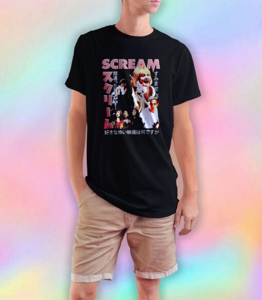Scream Collage Boyfriend Fit Girls T Shirt