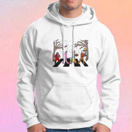 Ralphie Pink abbey road Merry Christmas Hoodie