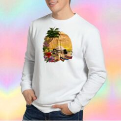 Vintage Stussy Palm Floral Surf Sweatshirt