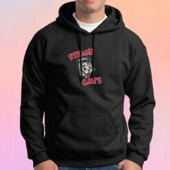 Stray Cats Cat Head Red Letters Hoodie